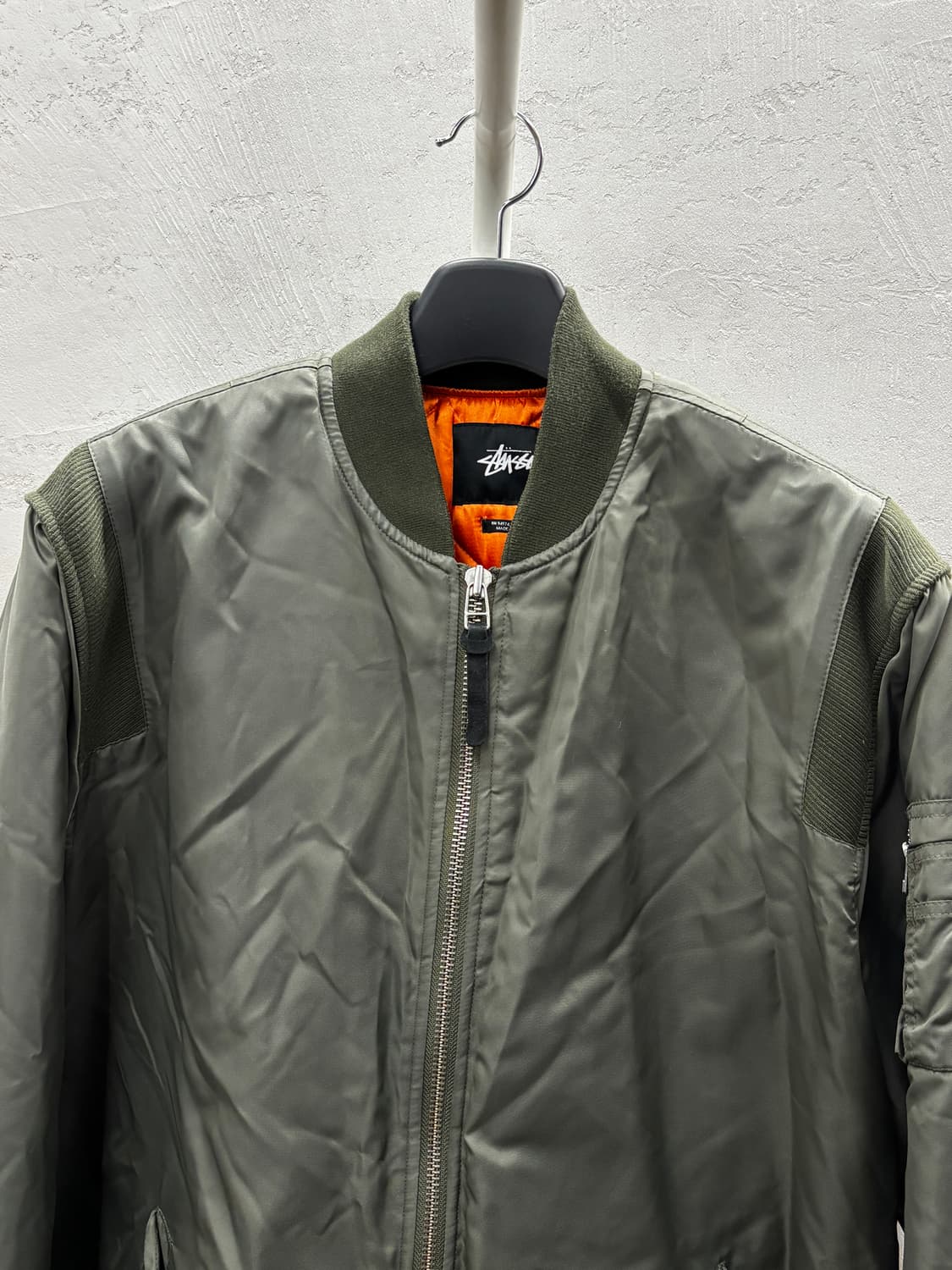 스투시 MA-1 봄버 자켓 XL 올리브 상품이미지2