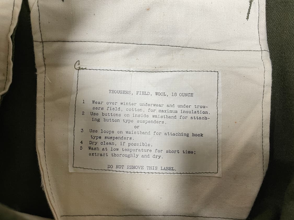30~32) 50's 복각 미군 M51 울 팬츠(RRL&LVC&폴로) 상품이미지4