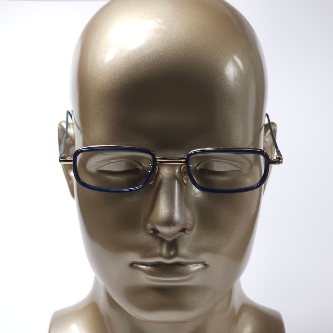 18K 도금 90년도 빈티지 사각 긱시크 블루 안경 상품이미지8