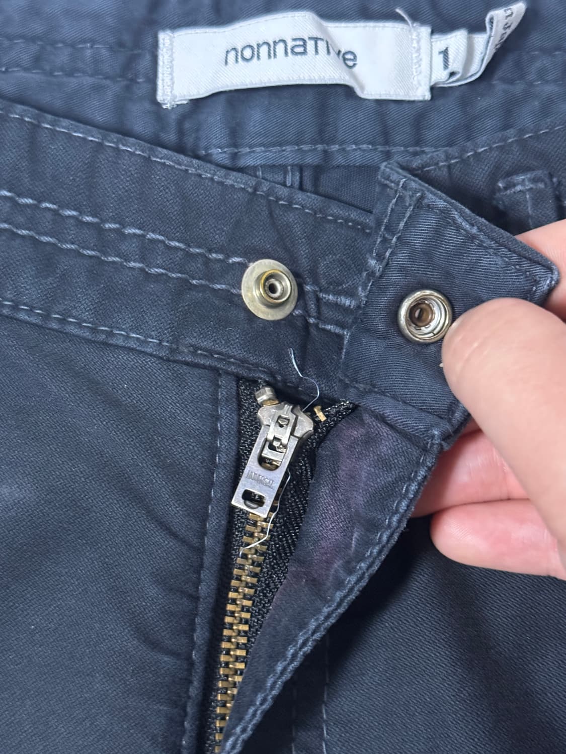 18ss nonnative 몰스킨 스트레치 오버다이 드롭핏 팬츠 상품이미지5