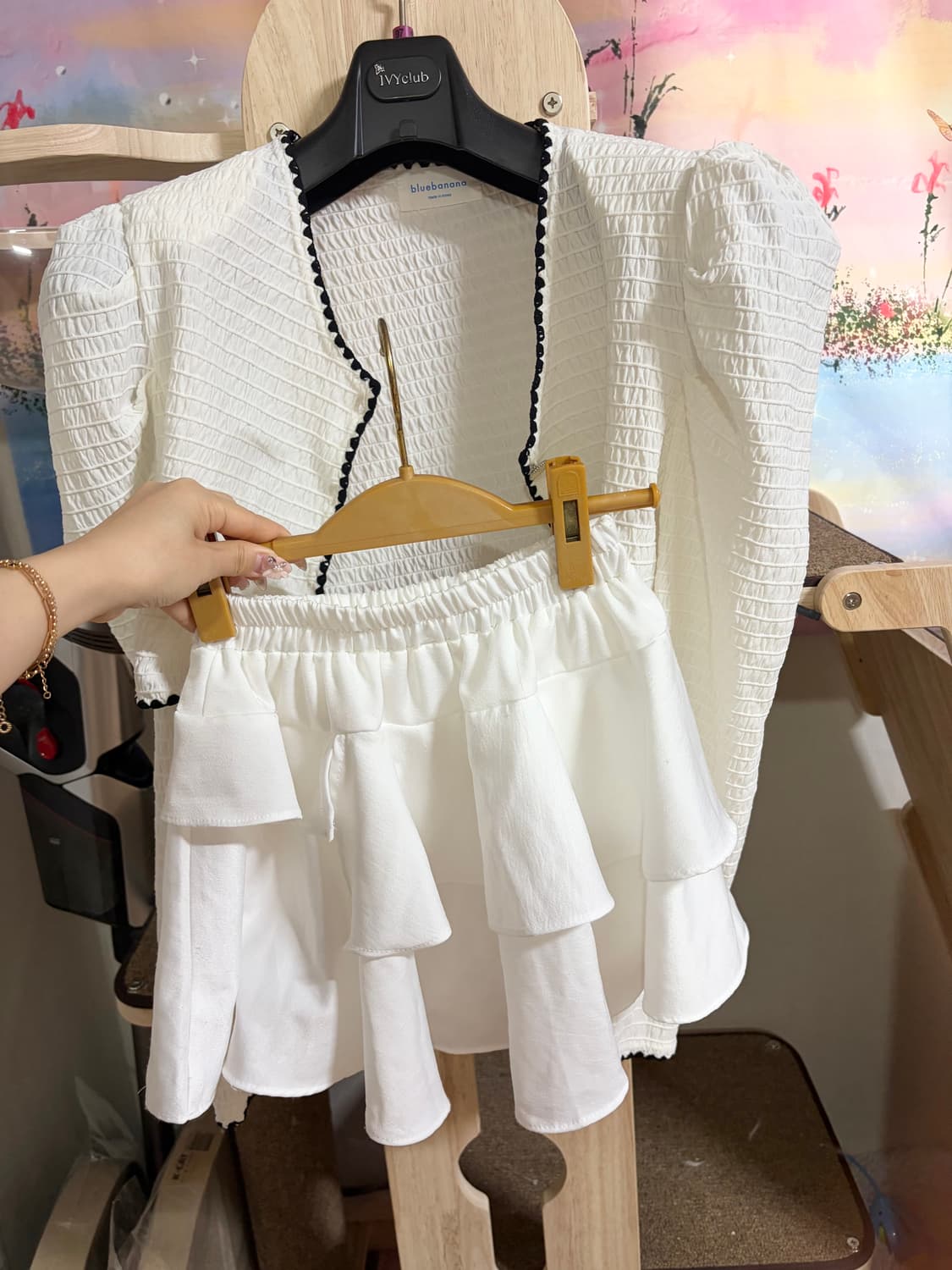 퍼프배색 가디건 상품이미지2