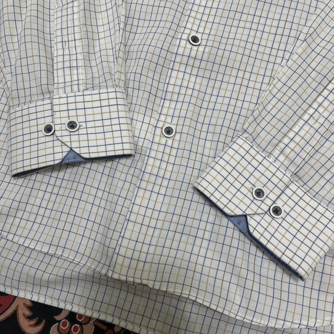 랑방 컬렉션 슬림핏 체크 긴팔 셔츠 XL/105 상품이미지4