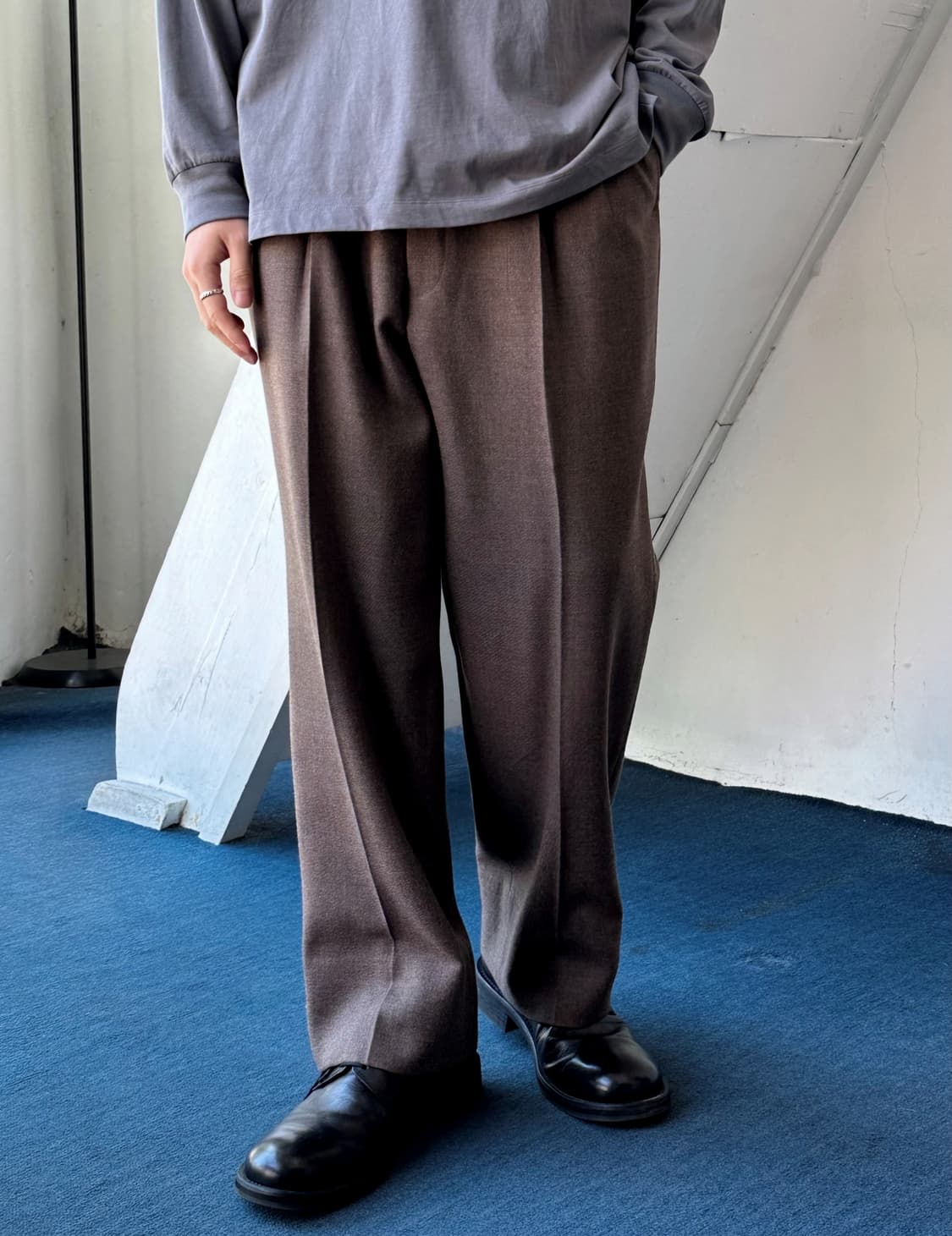 2 pleats straight wool slacks 상품이미지10