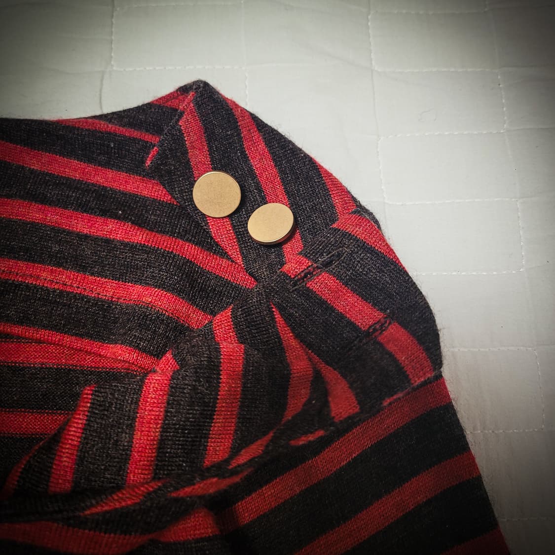 ’00s KUMIKYOKU Striped Wool Boatneck Top 상품이미지3