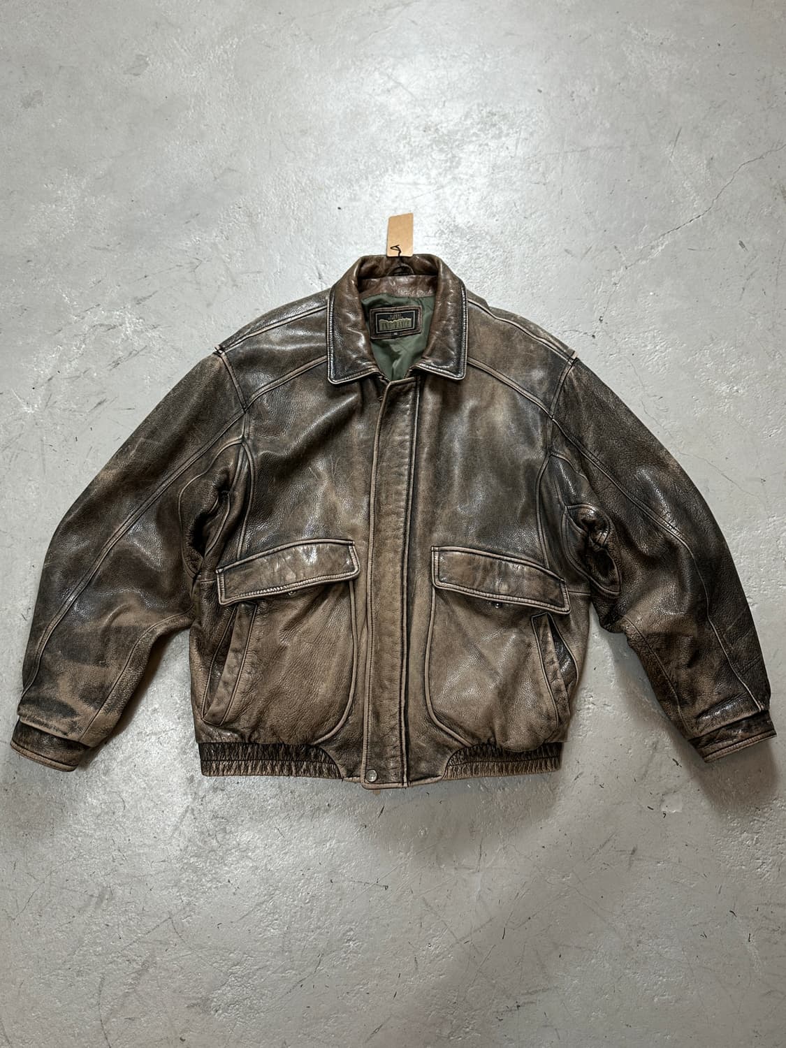 90's 빈티지 레더 봄버 자켓 빈티지 레더 자켓 상품이미지1