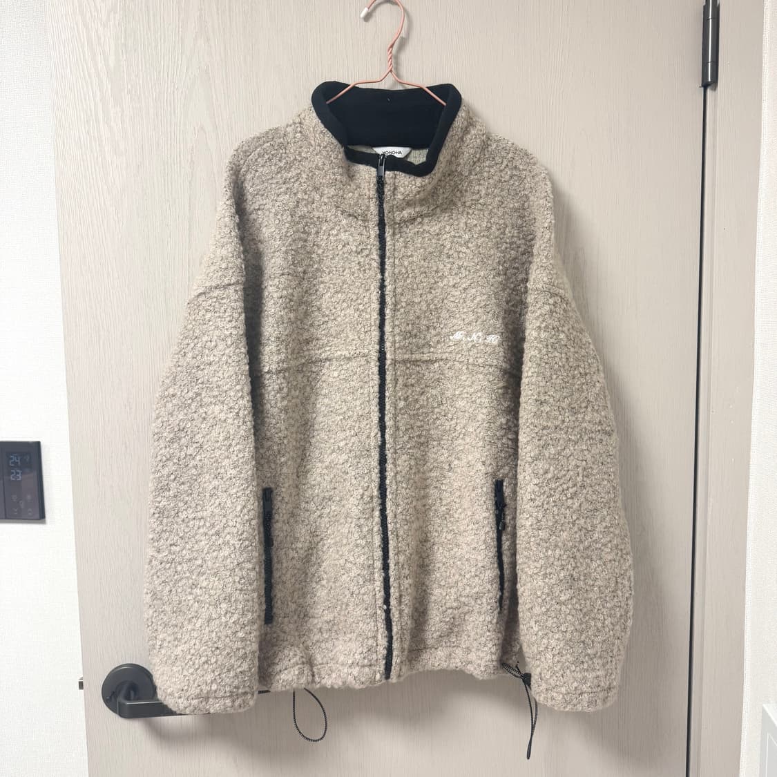 모노하 컬리 플리스 자켓 베이지 상품이미지2