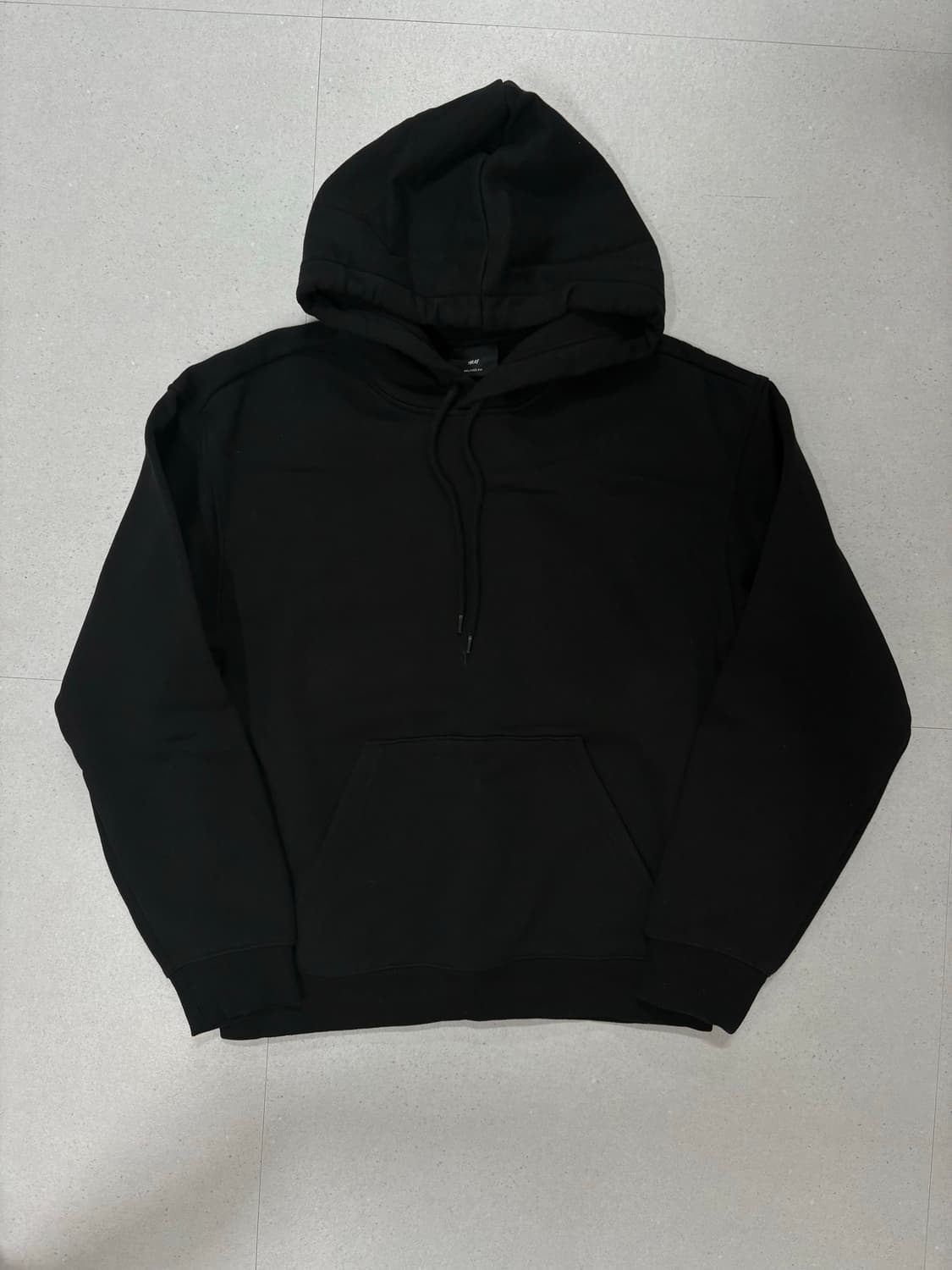 H&M 블랙 릴랙스드 후드  상품이미지1