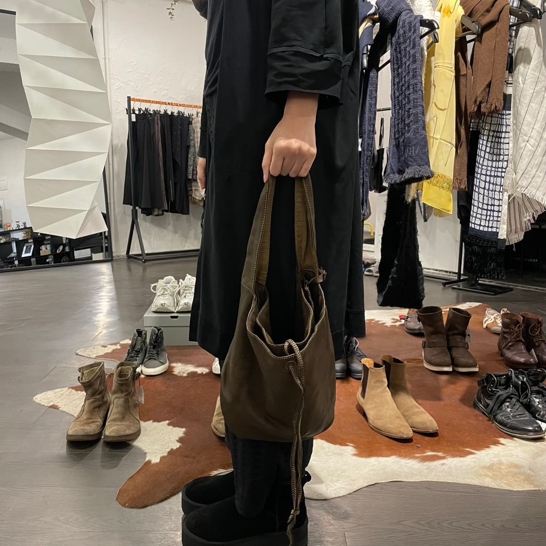 크리스찬포 레더 숄더백 상품이미지3