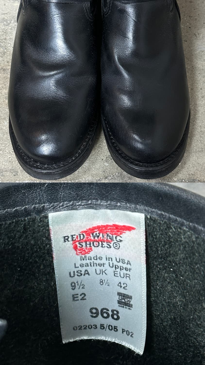 00's OG USA made 레드윙 968 엔지니어 부츠 상품이미지9