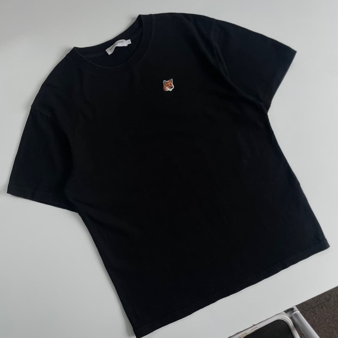 Maison Kitsune  메종키츠네 폭스 헤드 블랙 반팔 티셔츠 상품이미지1