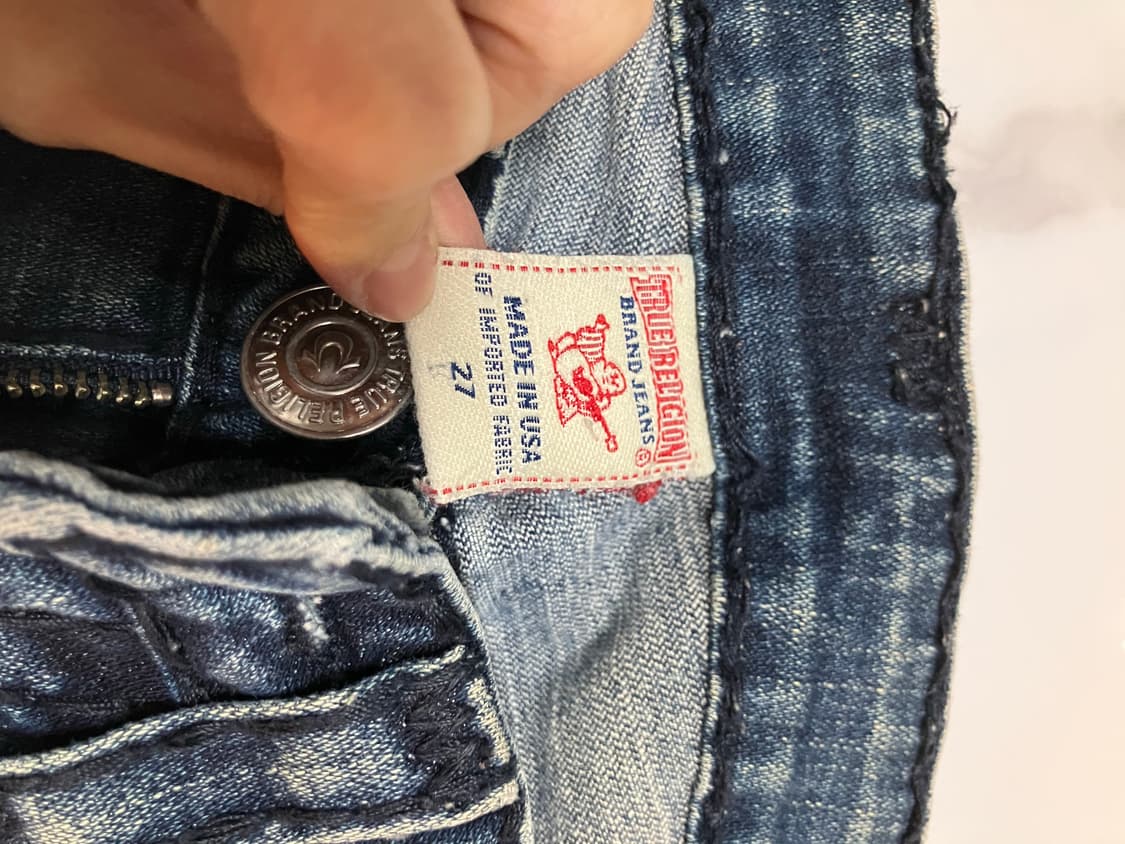 bobby super T 바비 수퍼티 다크워시 로우라이즈부츠컷 트루릴리젼 상품이미지7