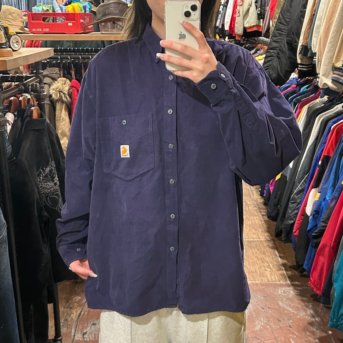 [HI] 칼하트 코듀로이 긴팔셔츠 퍼플 상품이미지1