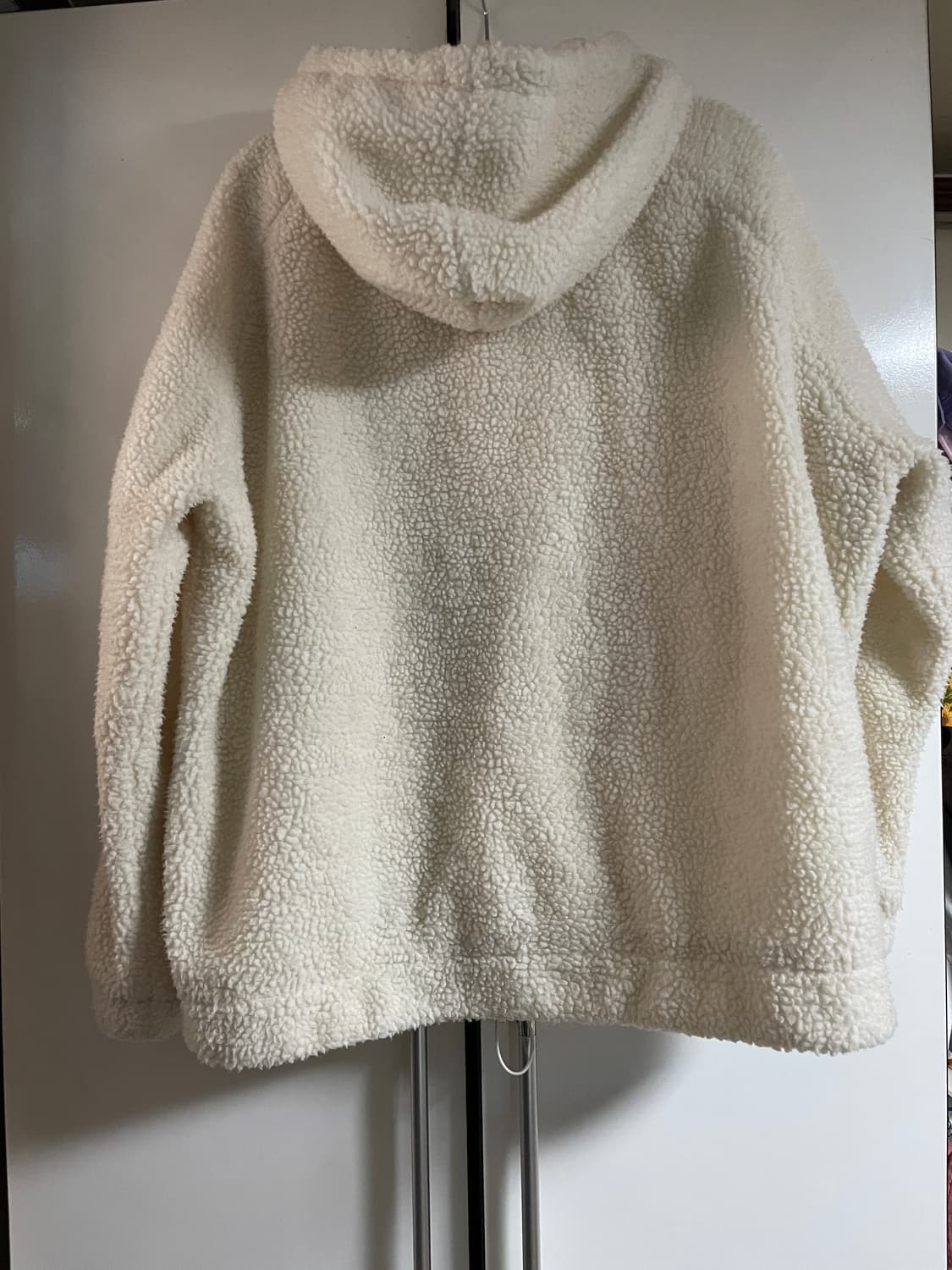 안다르 플리스 후드 아노락 아이보리 상품이미지2