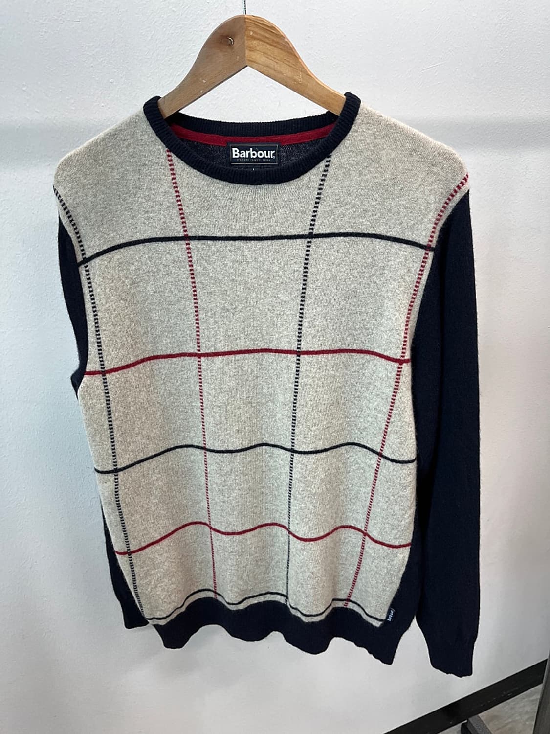 100) 바버 체크 울니트 상품이미지2