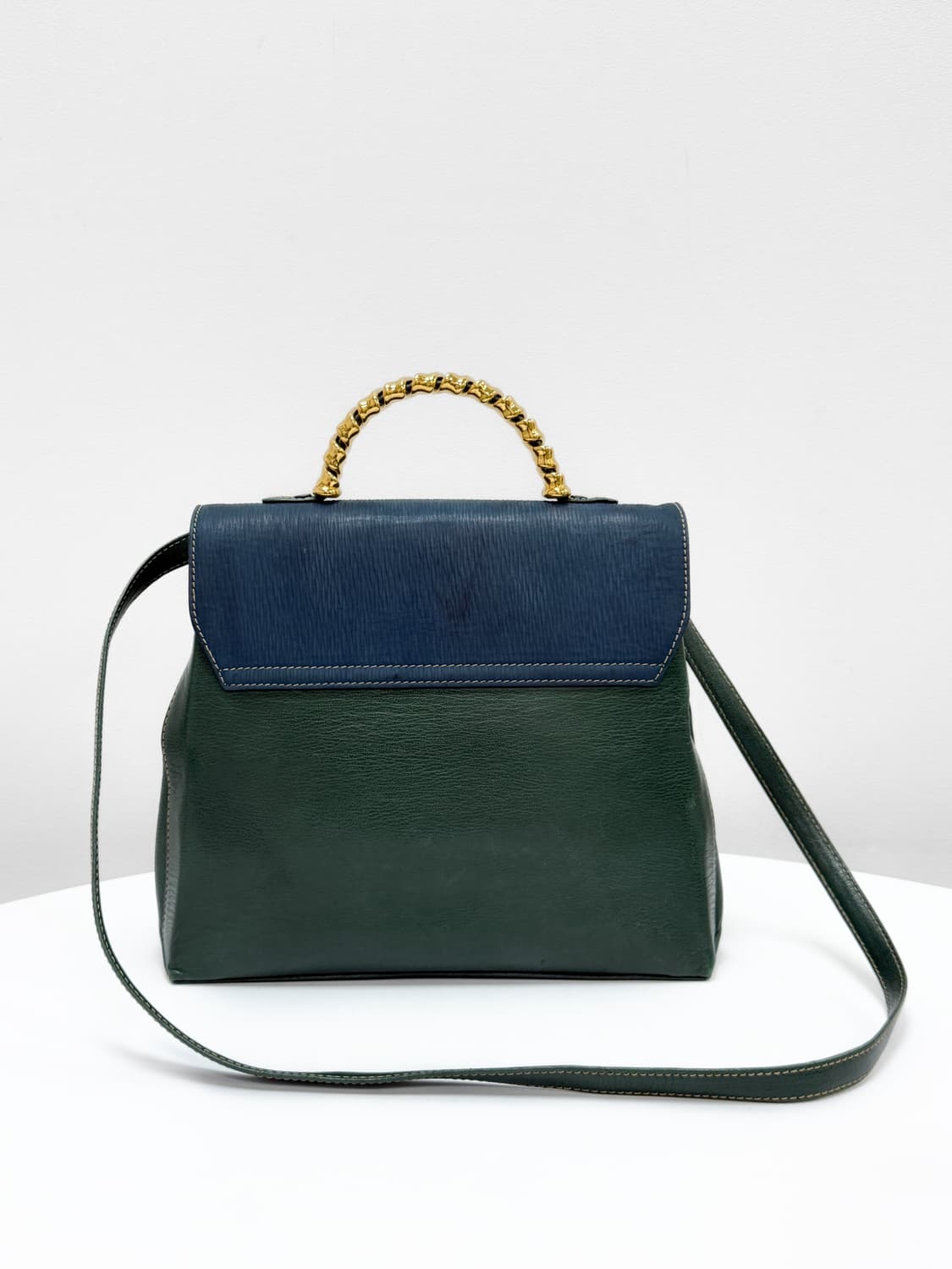 로에베 투톤 레더 탑 핸들 숄더백 상품이미지4