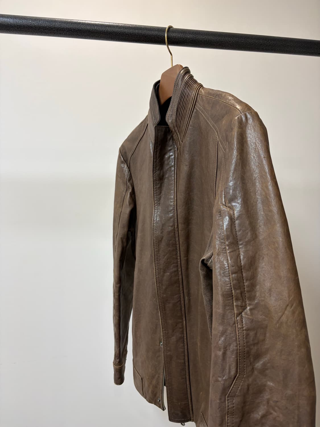 코모도스퀘어 브라운 빈티지 양가죽 자켓  상품이미지3