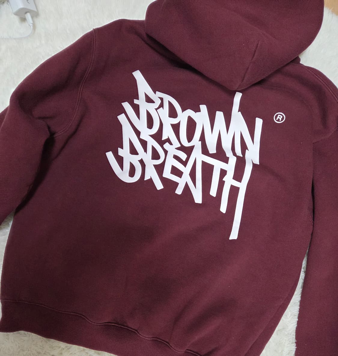 브라운브레스 버건디 후드티 S 상품이미지2