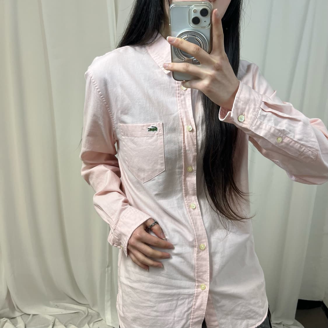 Lacoste pink shirt 상품이미지3