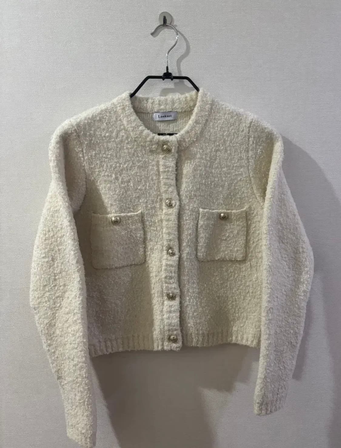 룩캐스트 Lookast 아이보리 부클 가디건 상품이미지1