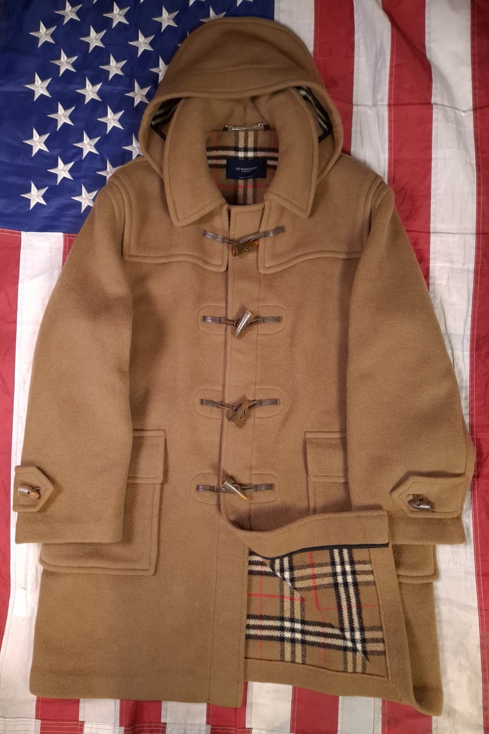 오리지날 영국제조 버버리 노바체크 더플 울 코트 상품이미지1