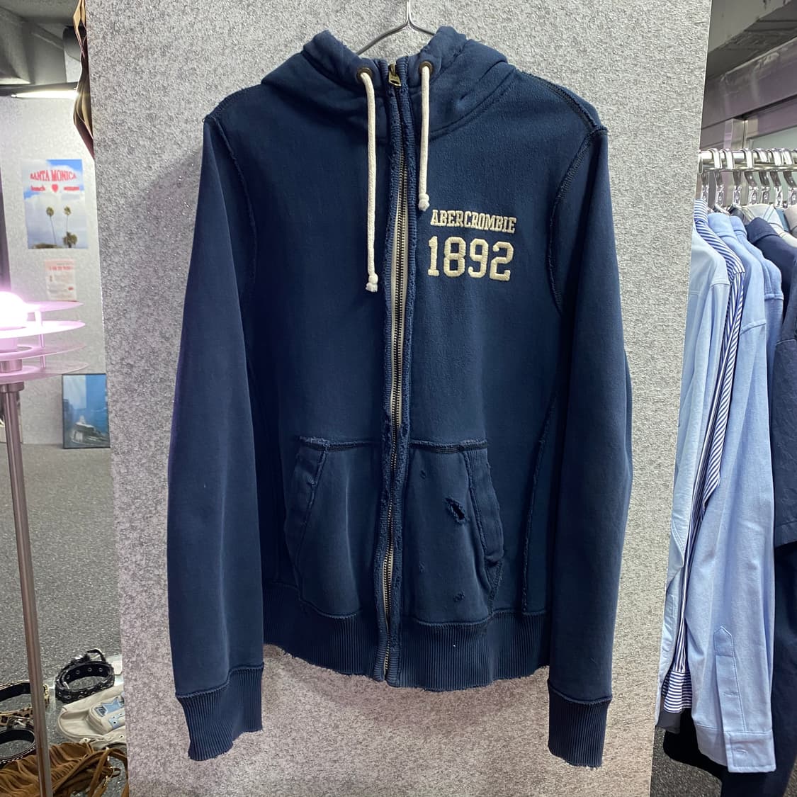 아베크롬비 스몰 로고 후드 집업 B2944 상품이미지2