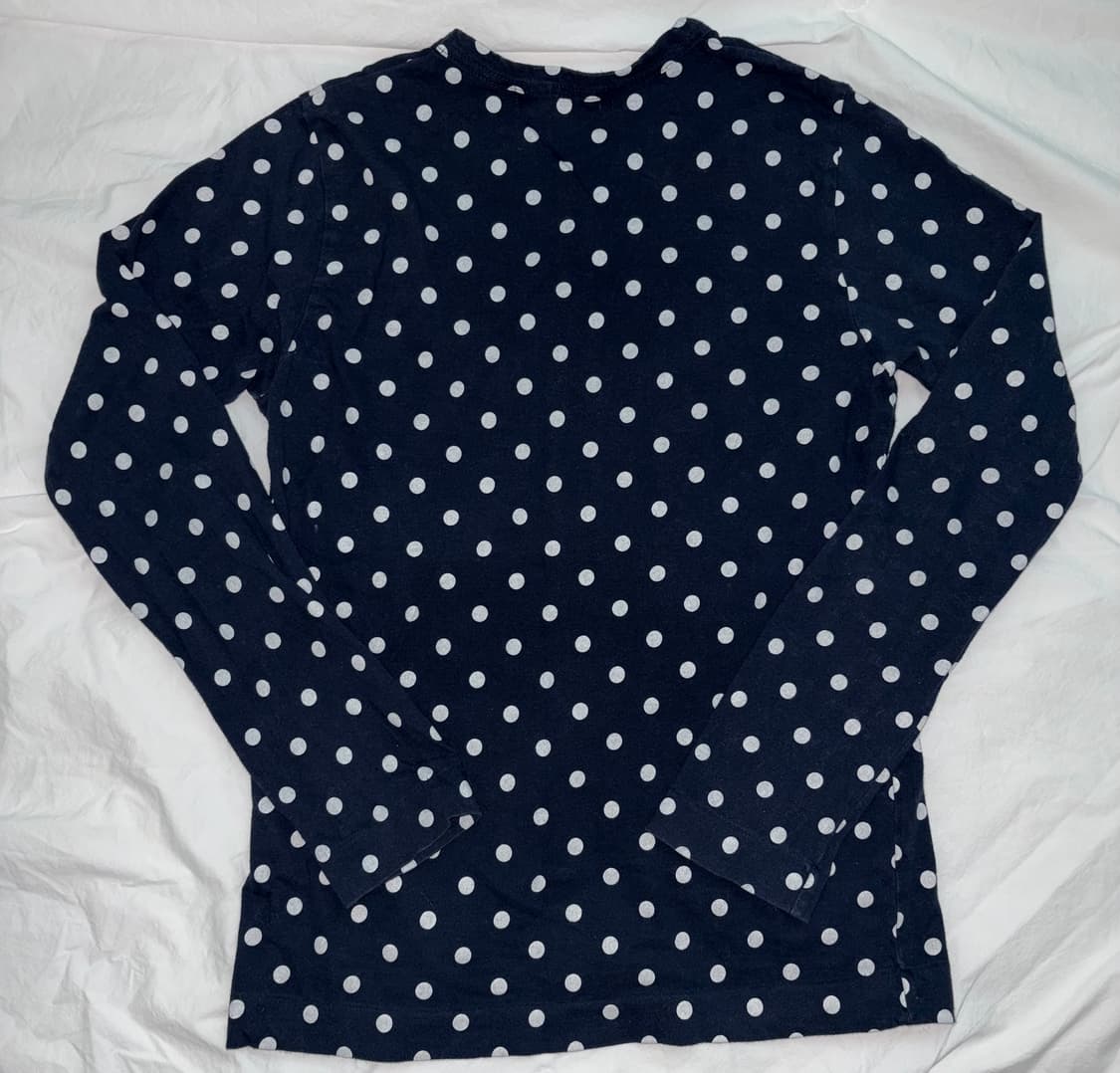 Polka dot heart logo T-shirt / Navy / M 상품이미지3