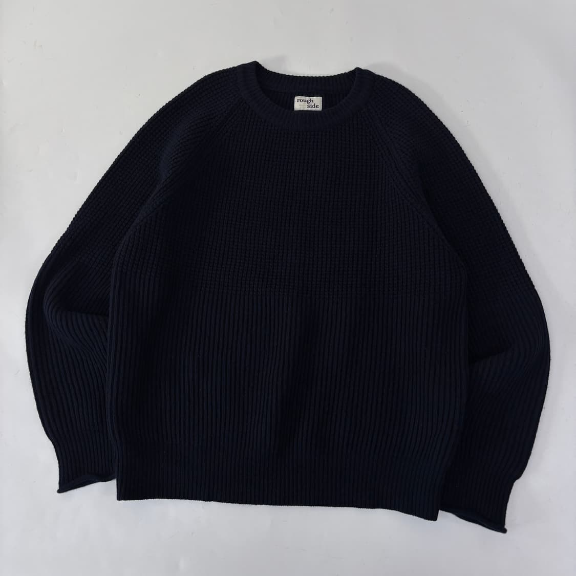 러프사이드 네이비 피셔맨 니트 상품이미지1