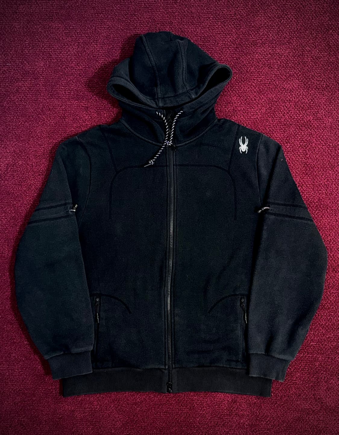 스파이더 블랙 후드 집업 XL 상품이미지1