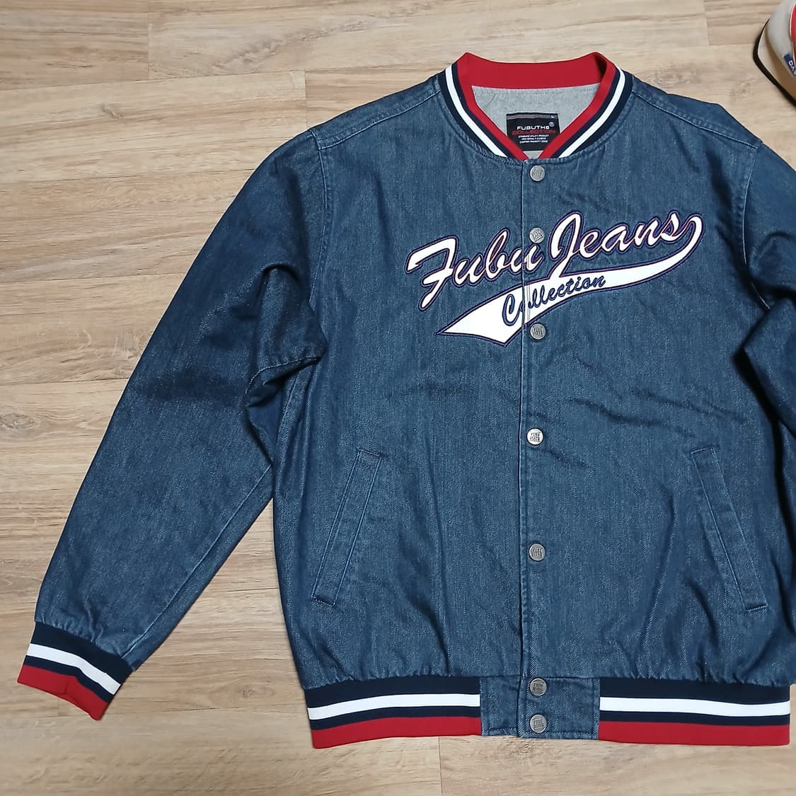 fubu 후부 데님 바시티 청자켓 올드스쿨 푸부 상품이미지3