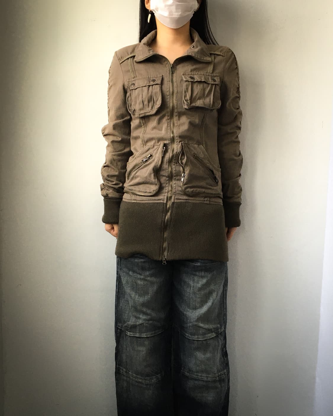 Shirring multi pocket point high neck ja 상품이미지8