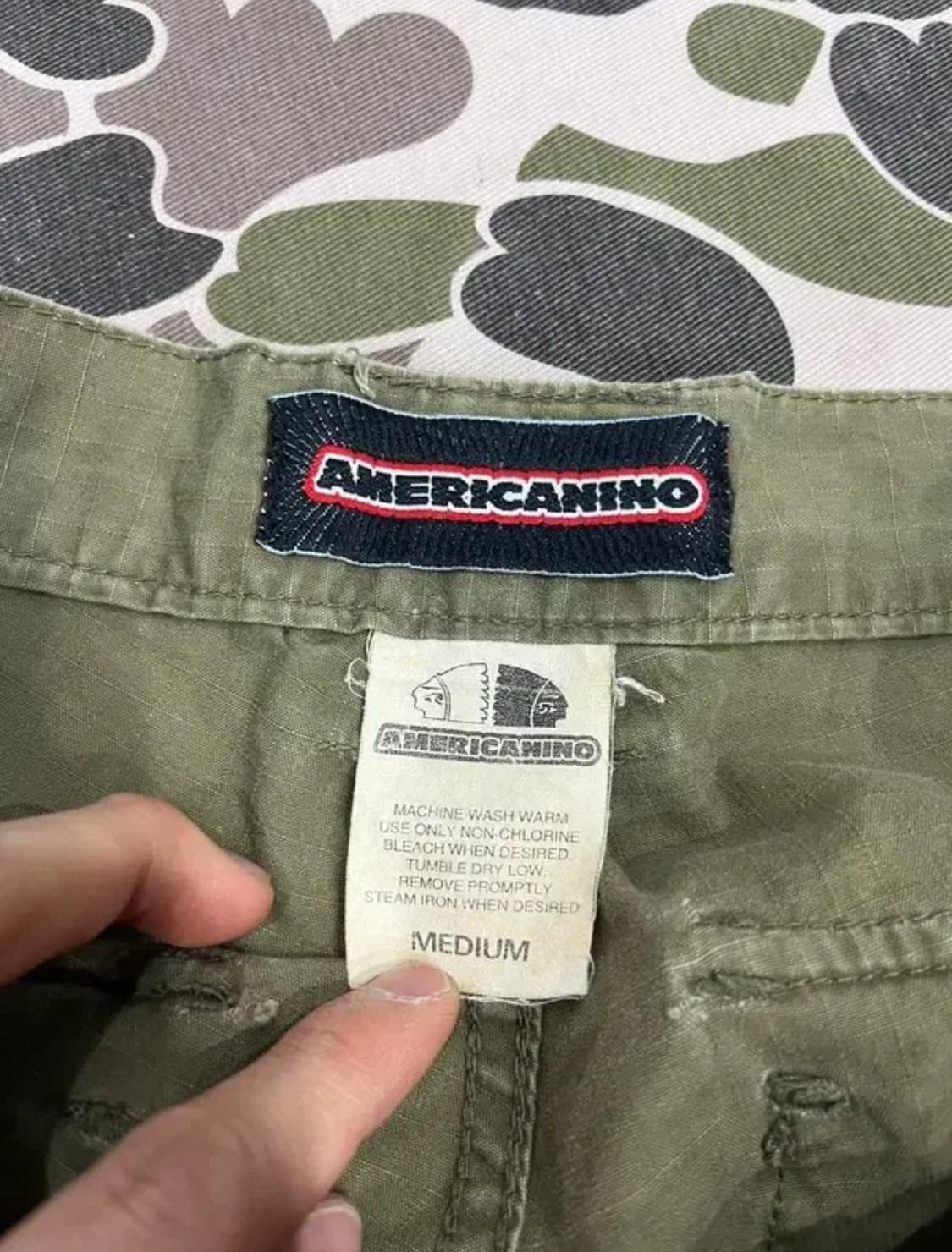 AMERICANINO 립스탑 버뮤다 카고 쇼츠 반바지 상품이미지5