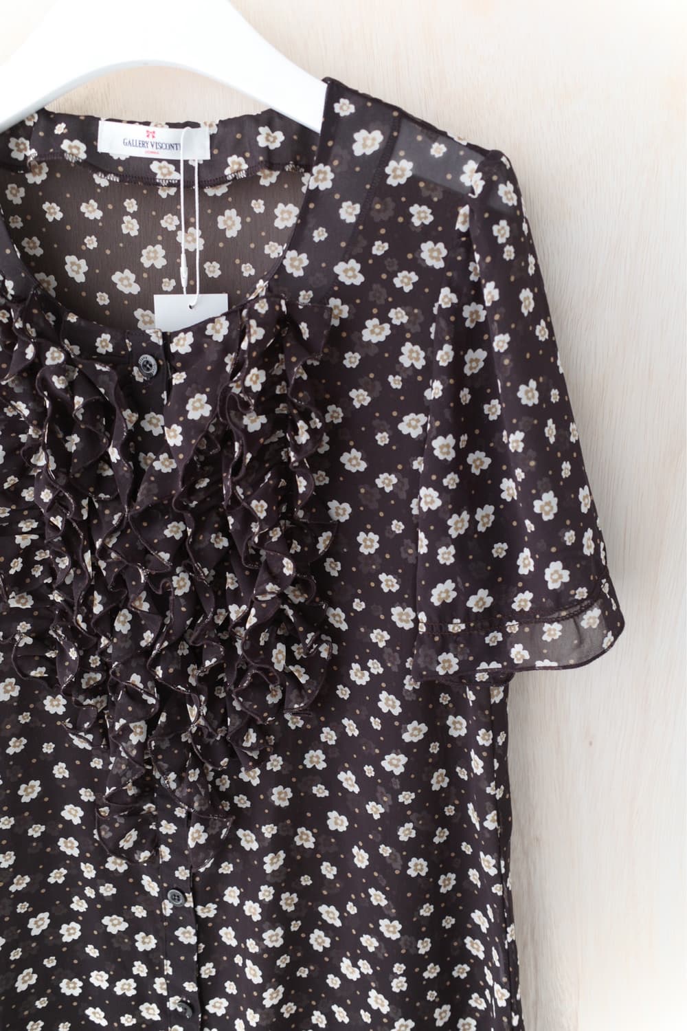 flower frill half blouse 상품이미지3