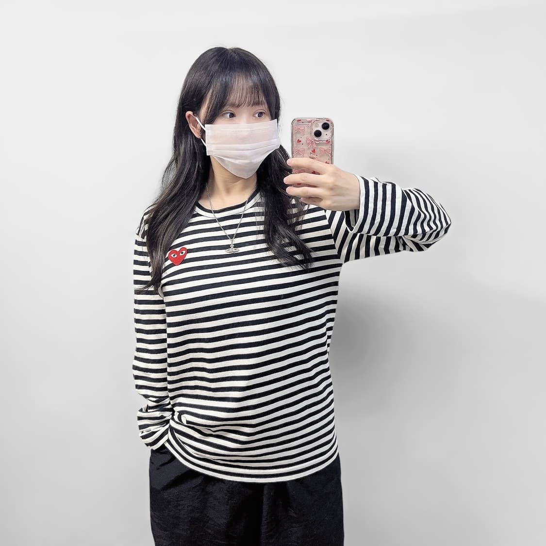꼼데가르송 스트라이프 보더티 롱슬리브 상품이미지1