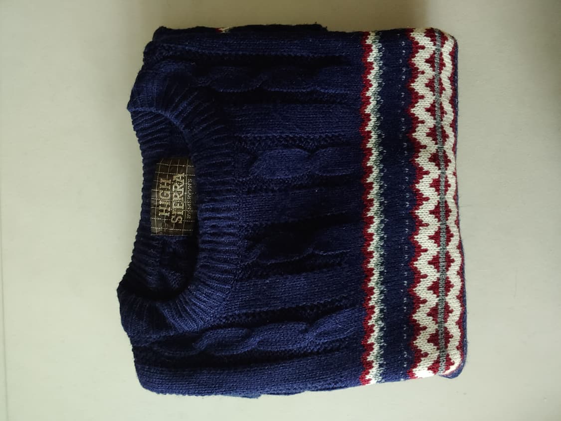 빈티지 니트 유럽 노르딕 코어 네이비 상품이미지1