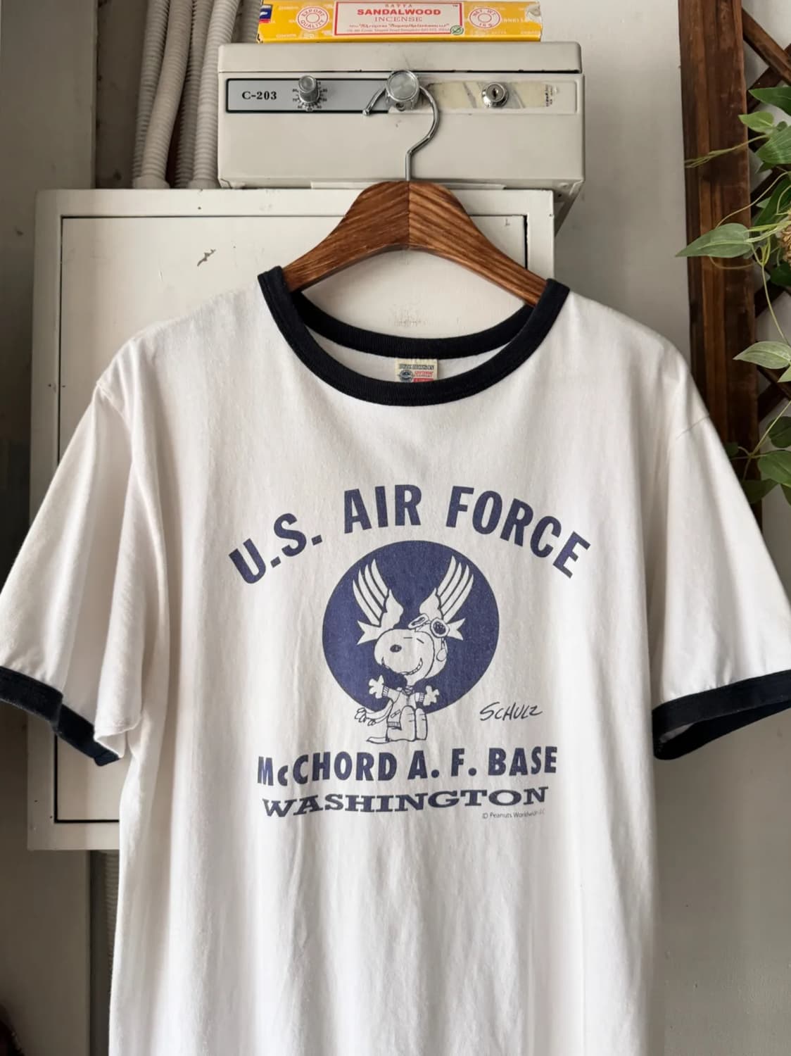 [L]버즈릭슨x스누피 U.S AIR FORCE 링거 티셔츠 상품이미지1