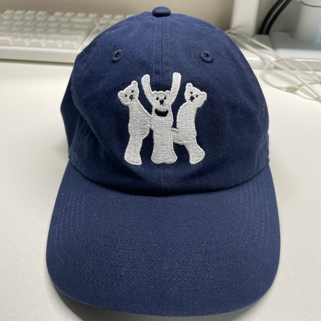 manfromeast 네이비 곰돌이 볼캡 상품이미지1