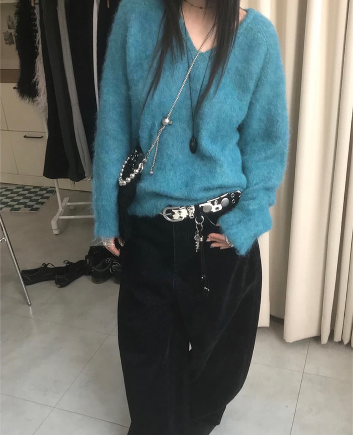 브이넥 니트 상품이미지2