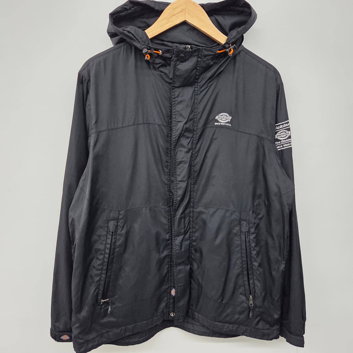 디키즈 블랙 후드 바람막이 자켓 남L 상품이미지2