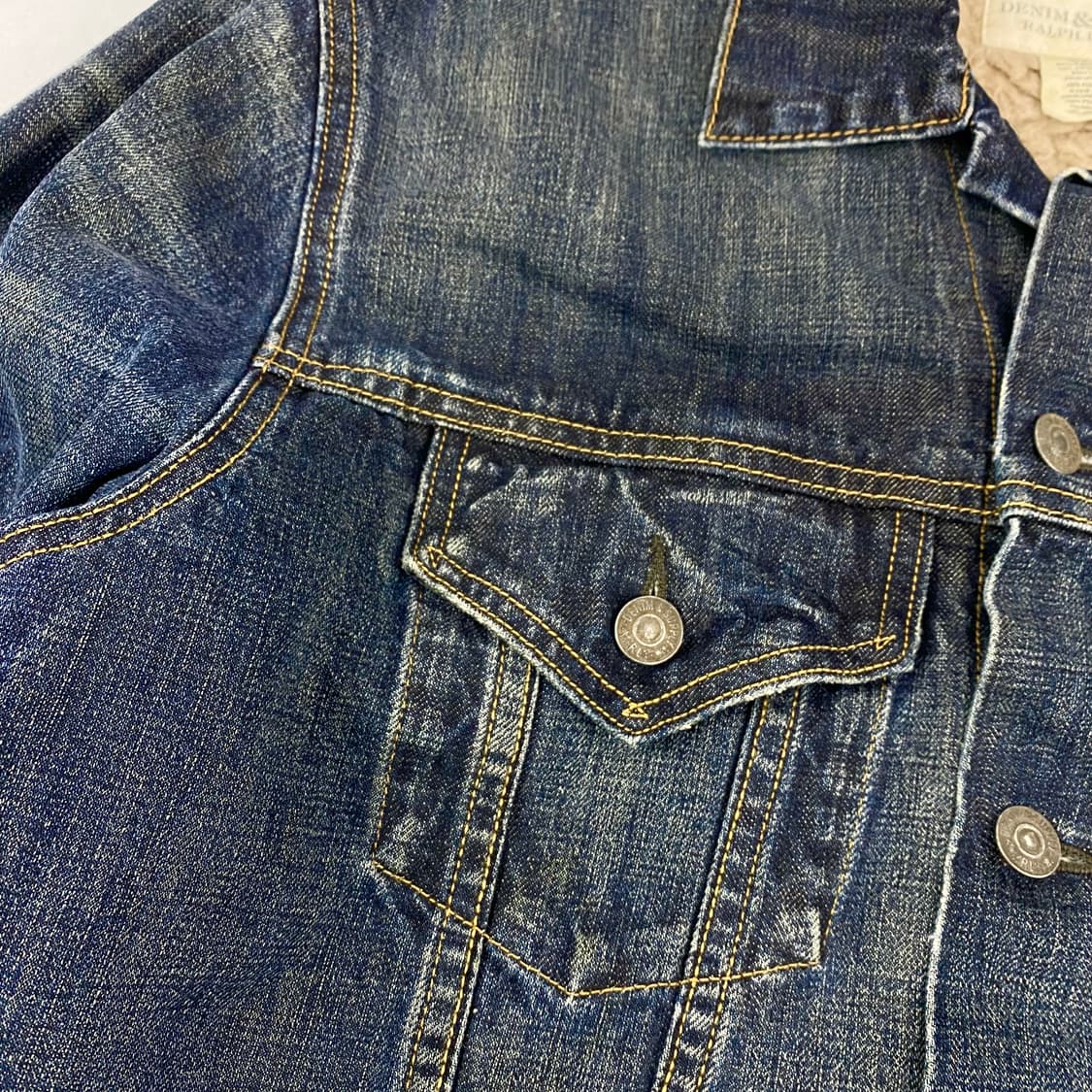 폴로 데님&서플라이 성조기 양털 데님 트러커 자켓 (98) 상품이미지4