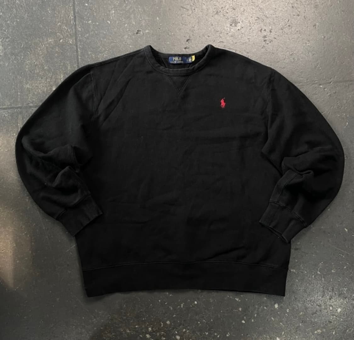 폴로 랄프로렌 신형 맨투맨 블랙 레드 상품이미지1