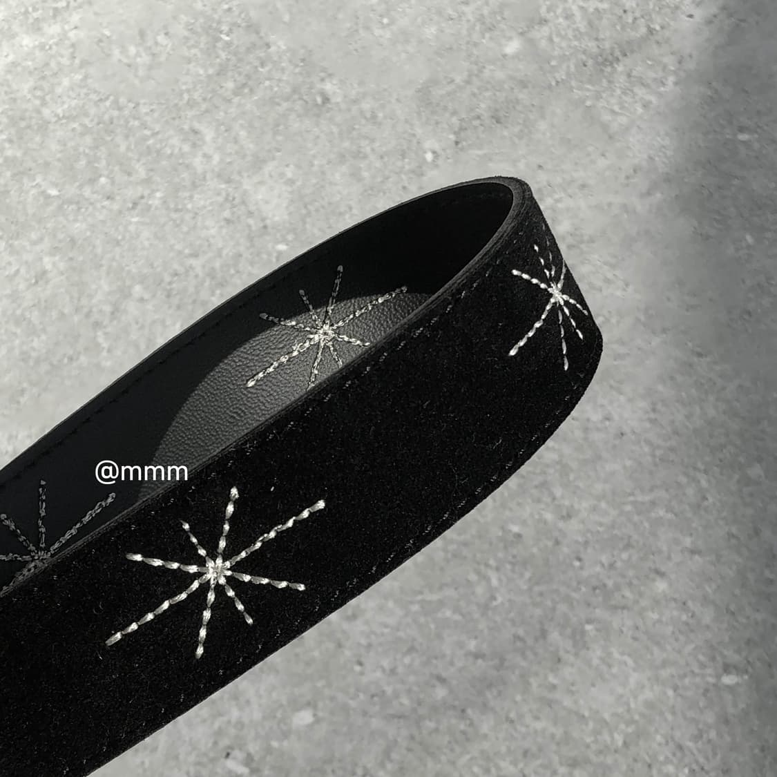 [Unisex] 스웨이드 별빛 자수 벨트 3컬러 상품이미지6