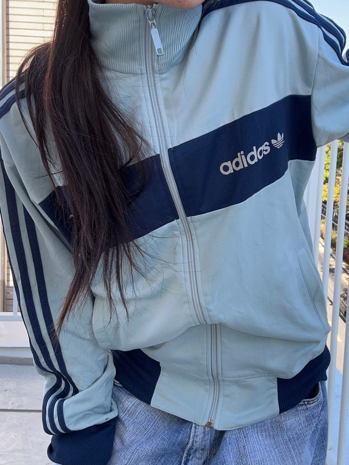 90s ADIDAS (레어) 스카이블루 베켄바우어 져지 트랙탑 상품이미지4