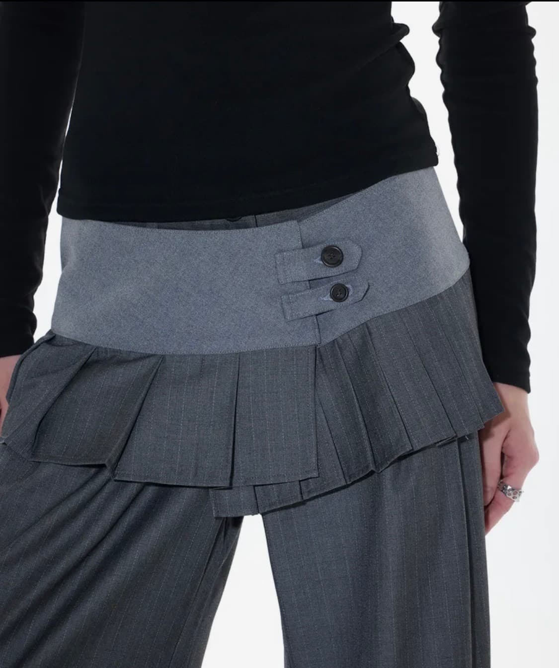 L14 PLEATS WRAP SET(GRAY) 상품이미지4