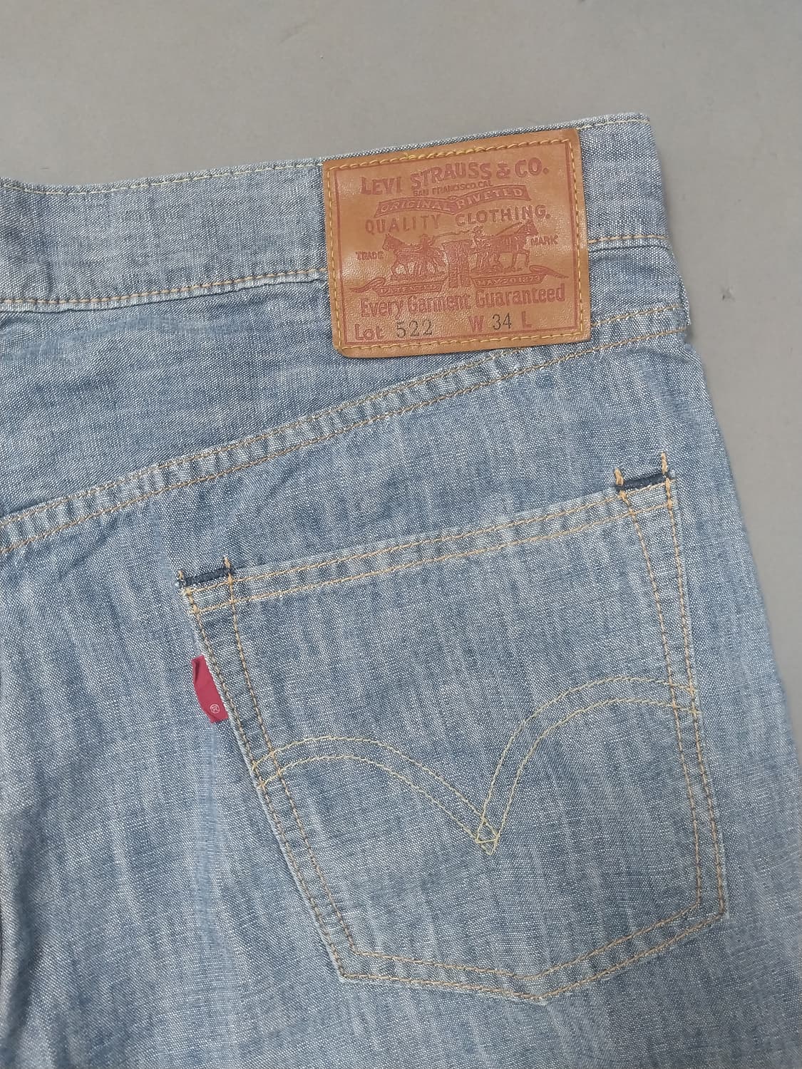 [34] 리바이스 522 R탭 린넨 셀비지 슬림 테이퍼드 쇼츠 반바지 상품이미지9