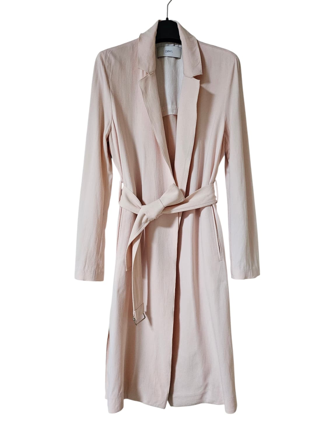 🌸봄코트 | 듀엘 베이비핑크 벨트 트렌치 55 | 화사핏 상품이미지7