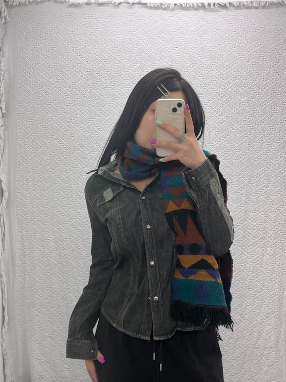 빈티지 보헤미안 인디언 패턴 목도리 머플러 C06914 상품이미지2