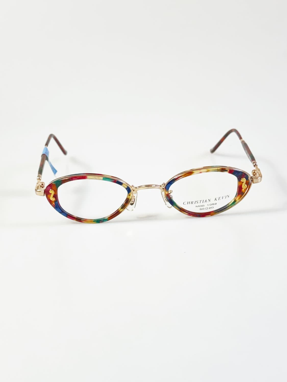 90s CHRISTIAN KEVIN 콤보 오벌 메탈 빈티지 안경 상품이미지1
