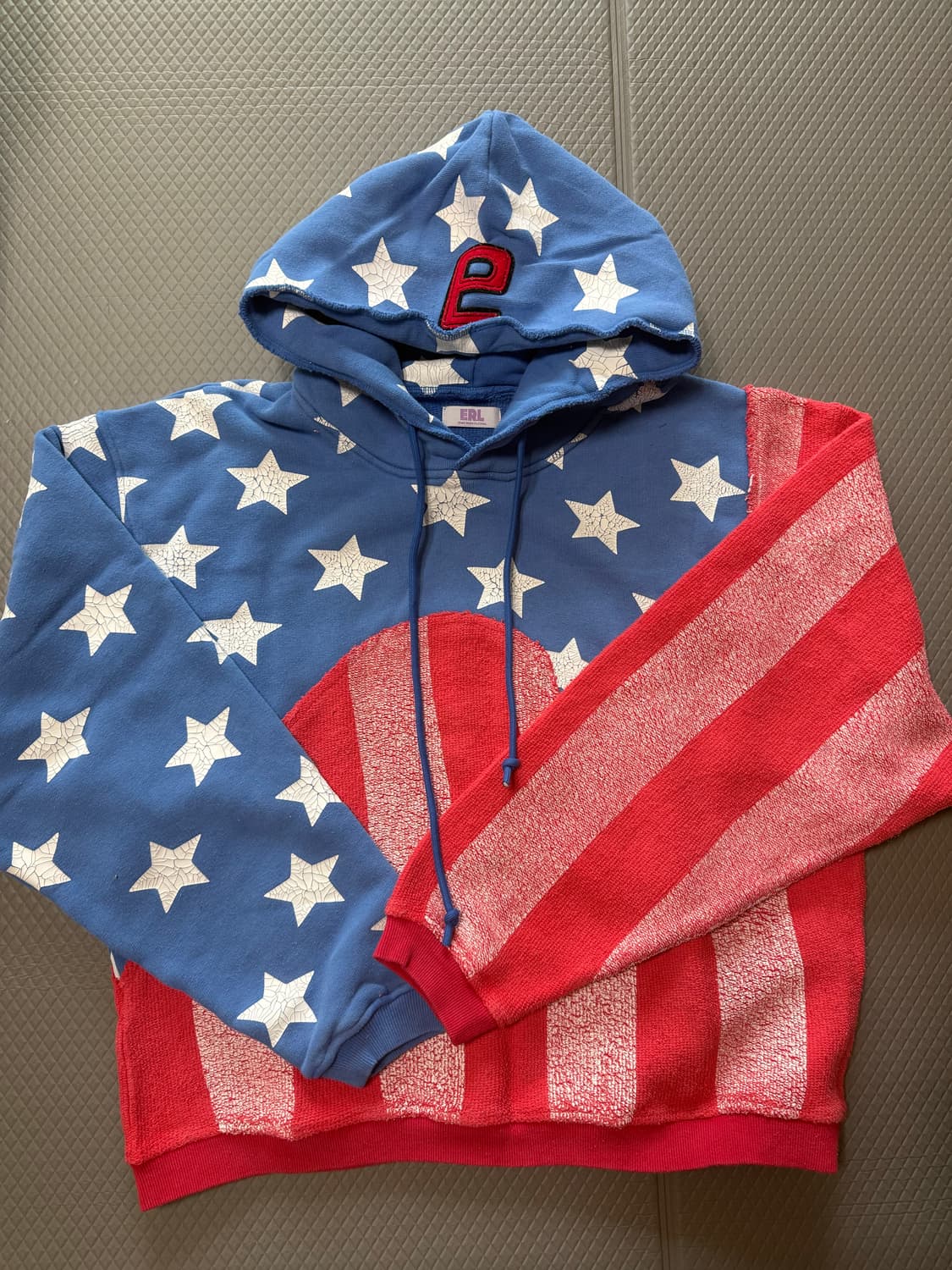 (L) ERL USA SWIRL 후드 성조기 후드 상품이미지1