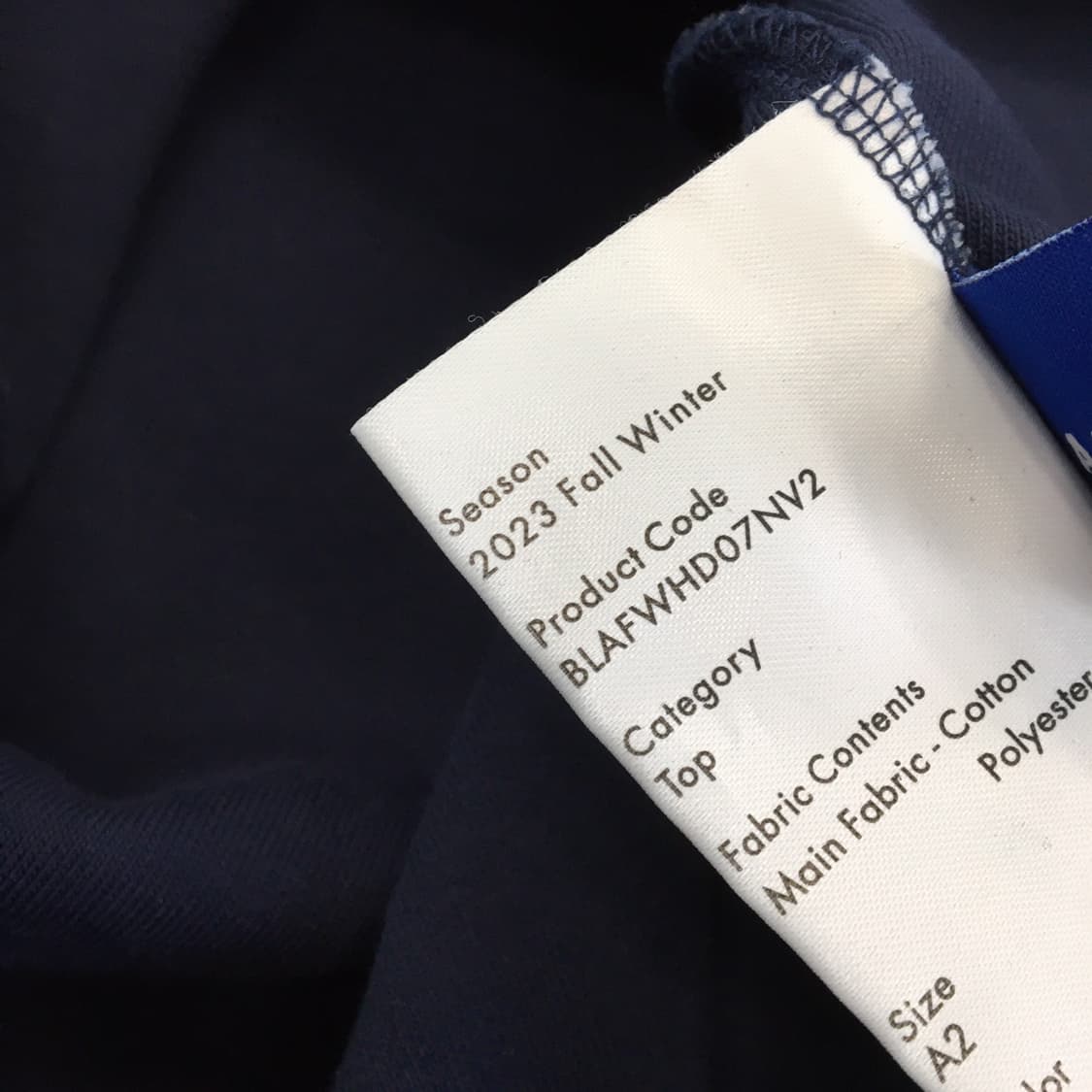 아더에러 베리프 맨투맨 A2 네이비  상품이미지9