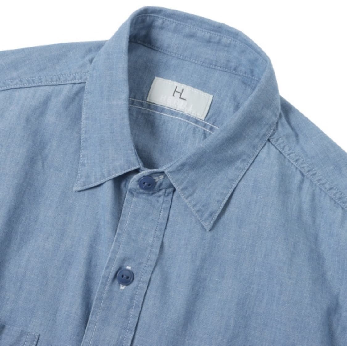 Usn Chambray Shirt - Blue 상품이미지3